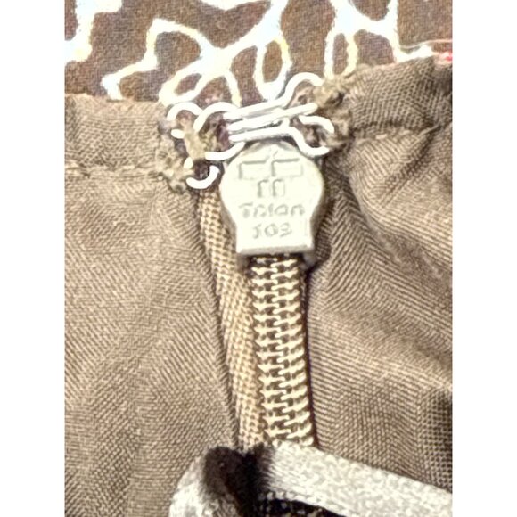 East 5th Petite Floral Print A-Line Skirt 4P Multicolor Brown Polyester Lined - Picture 8 of 8